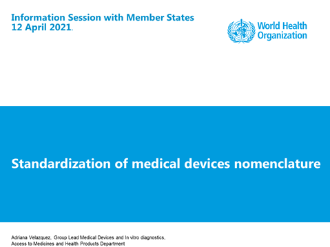 Member States first information session on medical devices nomenclature