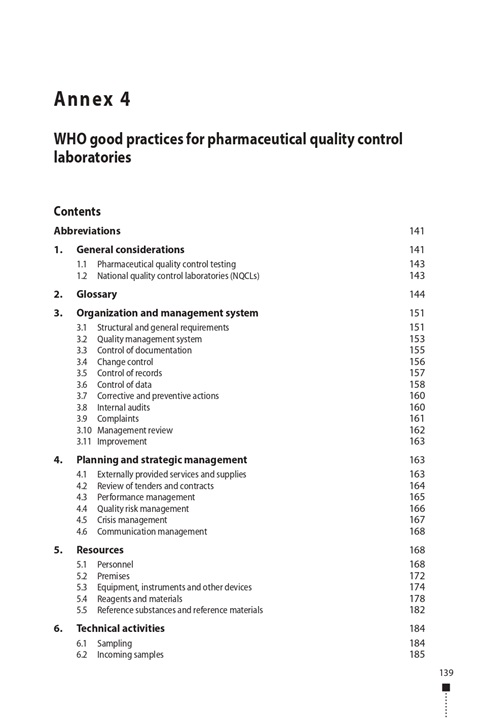 TRS 1052 - Annex 4: WHO good practices for pharmaceutical quality control laboratories