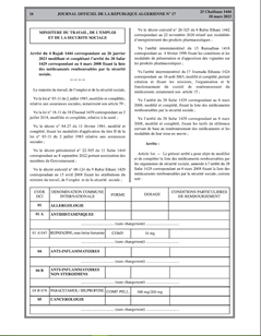 Algeria: Liste des Médicaments Remboursables par la Sécurité Sociale 2023 (French)