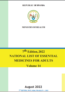 Rwanda: National List of Essential Medicines for Adults 2022 (English)
