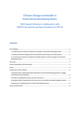 Climate Change and Health in Small Island Developing States