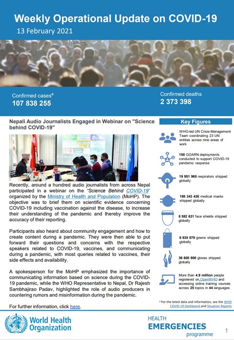 Weekly operational update on COVID-19 - 13 February 2021