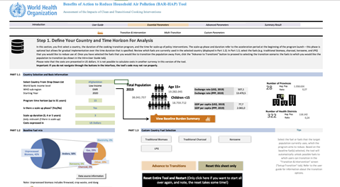 Benefits of Action to Reduce Household Air Pollution (BAR-HAP) Tool (Version 2, July 2021)