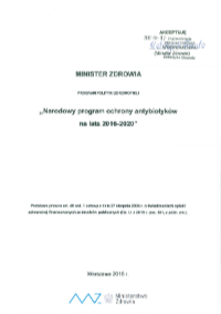 Poland: National program to protect antibiotics 2016-2020 (Polish)