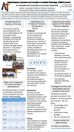 GS 08 - AT Training for teachers in South-East Asian Countries