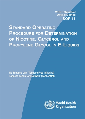 propylene glycol in tobacco Standard operating procedure for determination of nicotine, glycerol and propylene  glycol in e-liquids. WHO TobLabNet