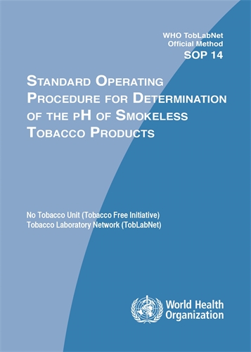 tobacco ph level Standard operating procedure for determination of the pH of smokeless  tobacco products. WHO TobLabNet Official Method