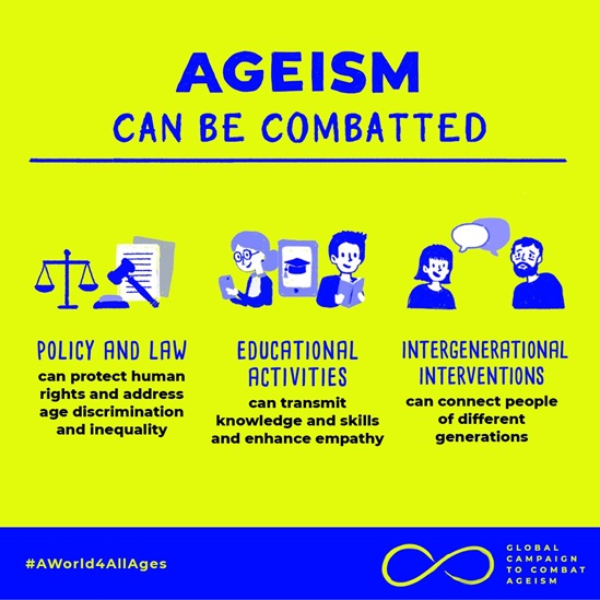 Ageism can be combatted