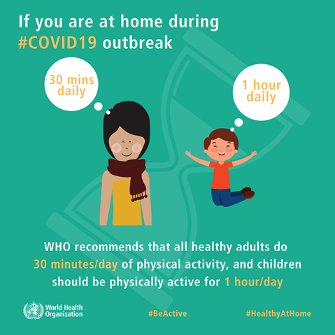 Physical activity Infographic of text