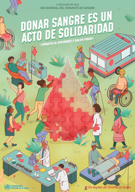 Cartel del Día Mundial del Donante de Sangre 2022