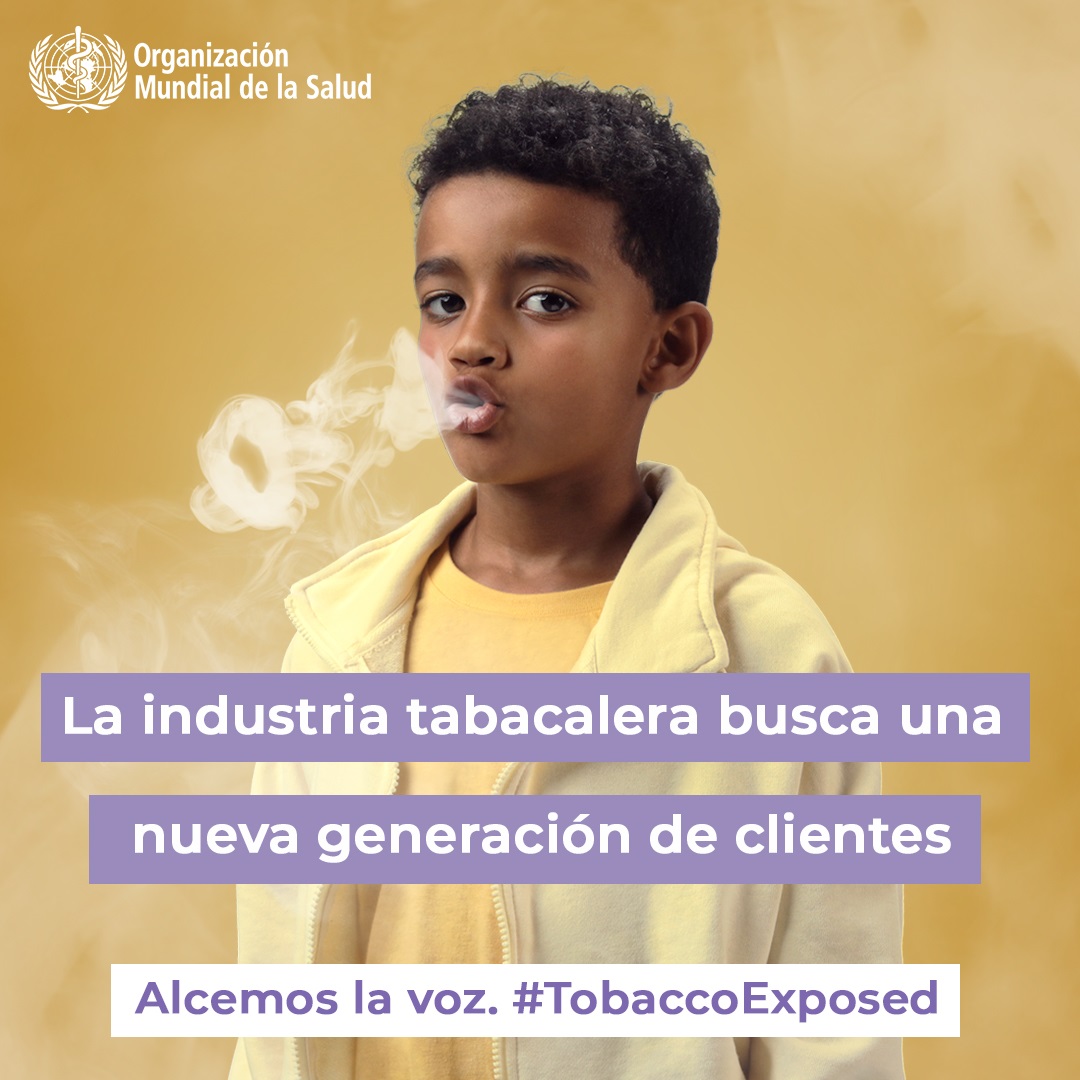 Social media tile: "The tobacco industry is targeting a new generation." Speak out #Tobacco Exposed