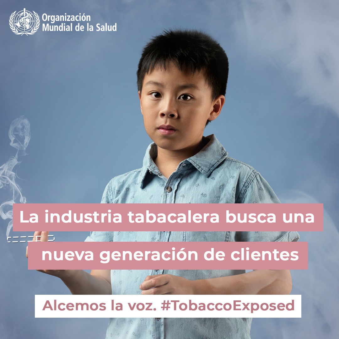 Social media tile: "The tobacco industry is targeting a new generation." Speak out #TobaccoExposed
