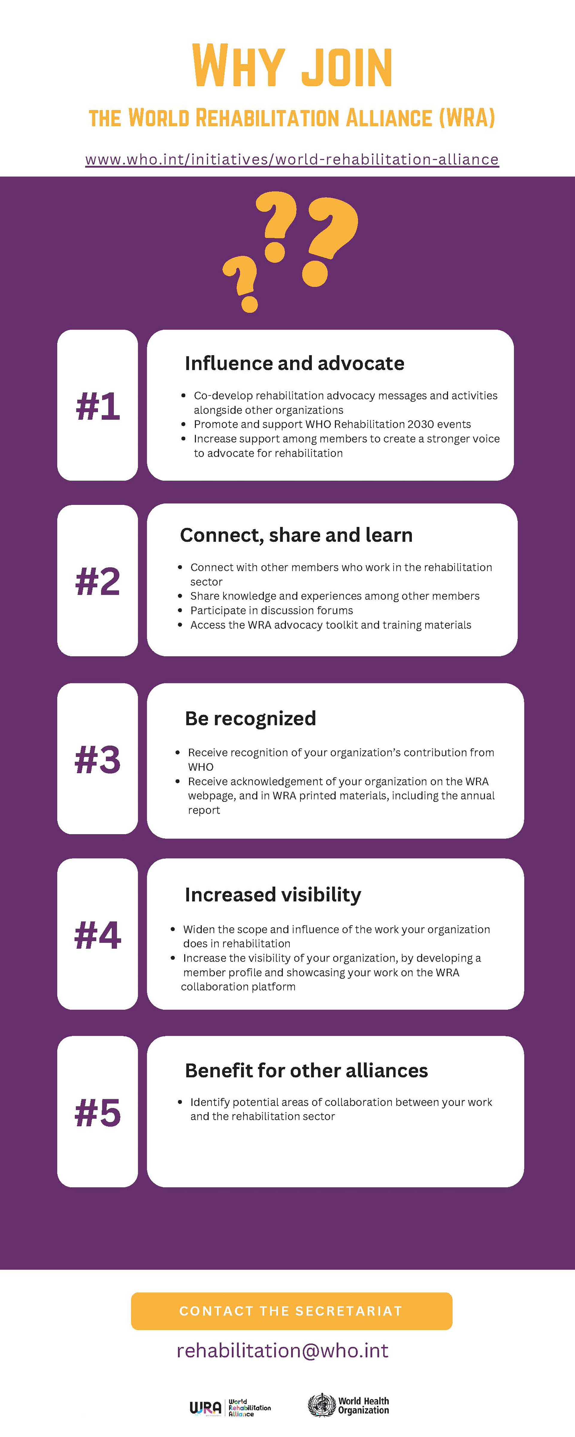 image shows 5 steps of text on purple background