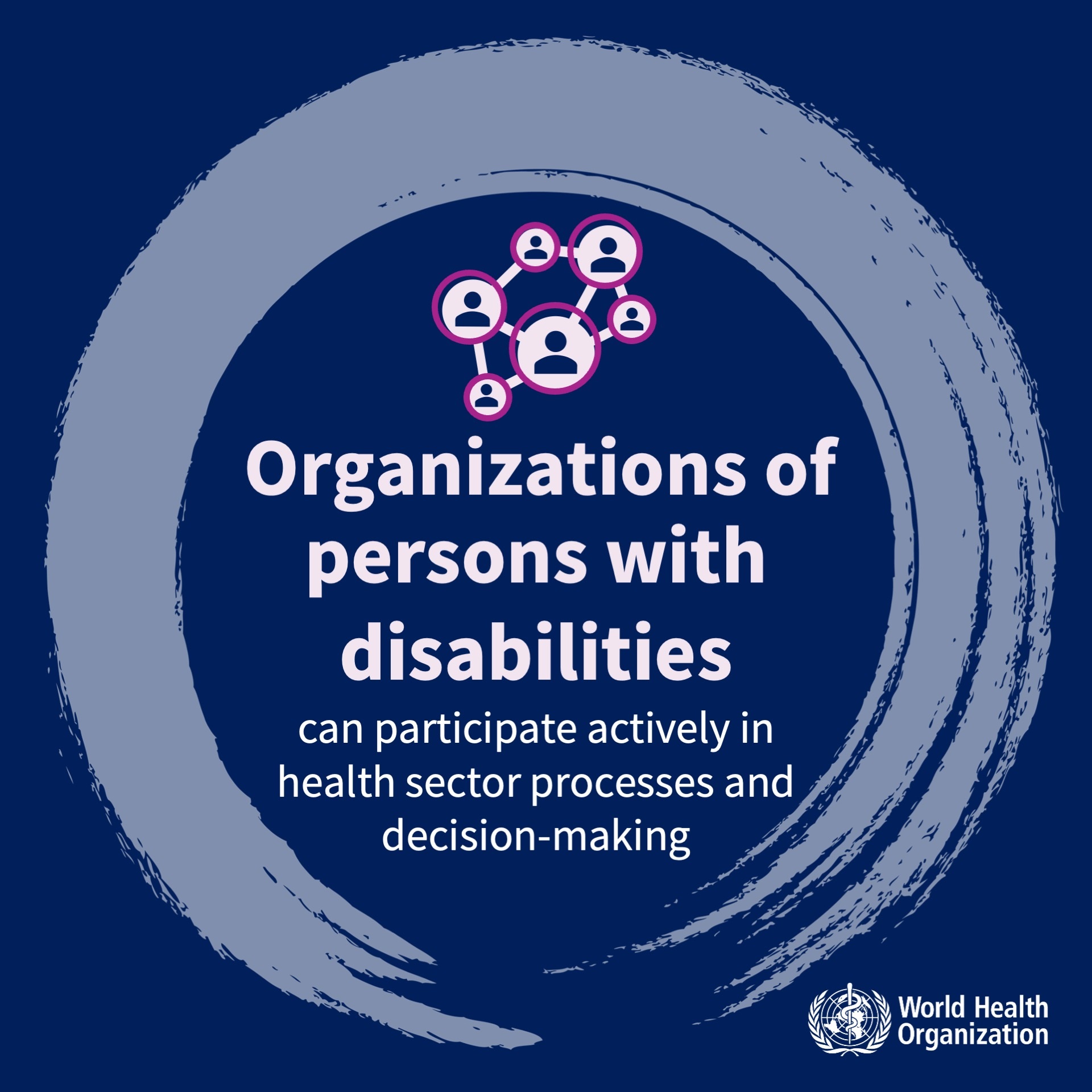 IDPD2023 Organizations of persons with disabilities Organizations of persons with disabilities can participate actively in health sector processes and decision-making.