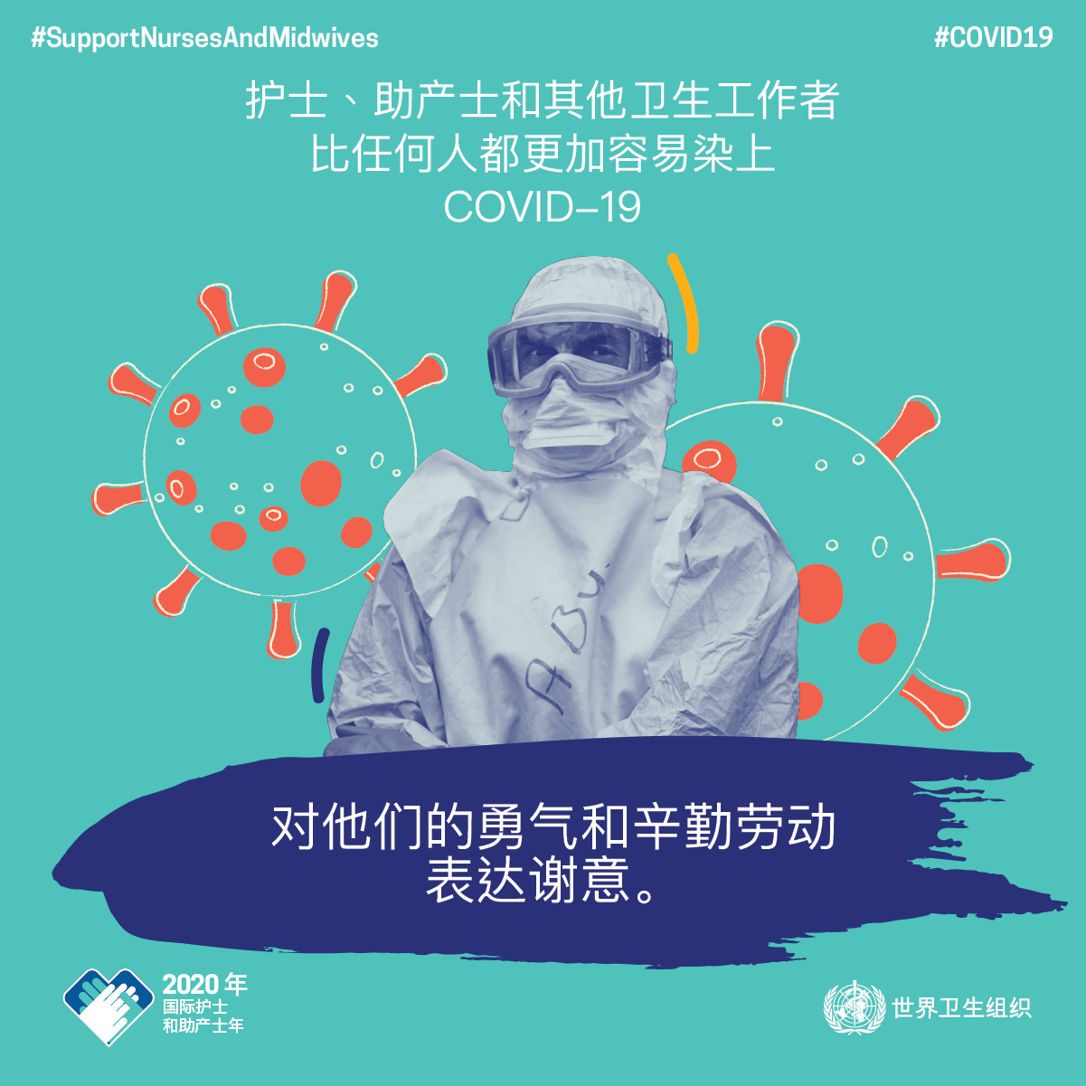 护士、助产士和其他卫生工作者比任何人都更加容易染上COVID-19