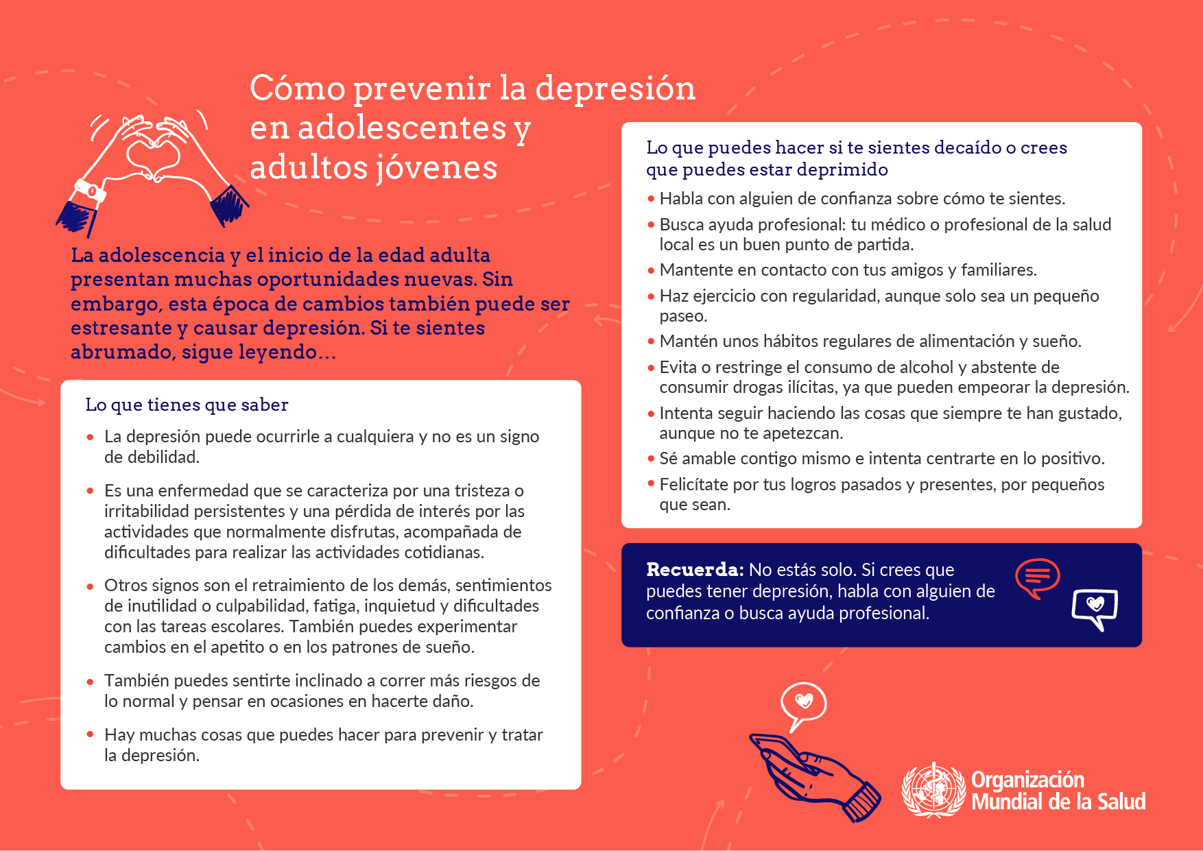Snapshot of flyer on Preventing depression during your teens and twenties.