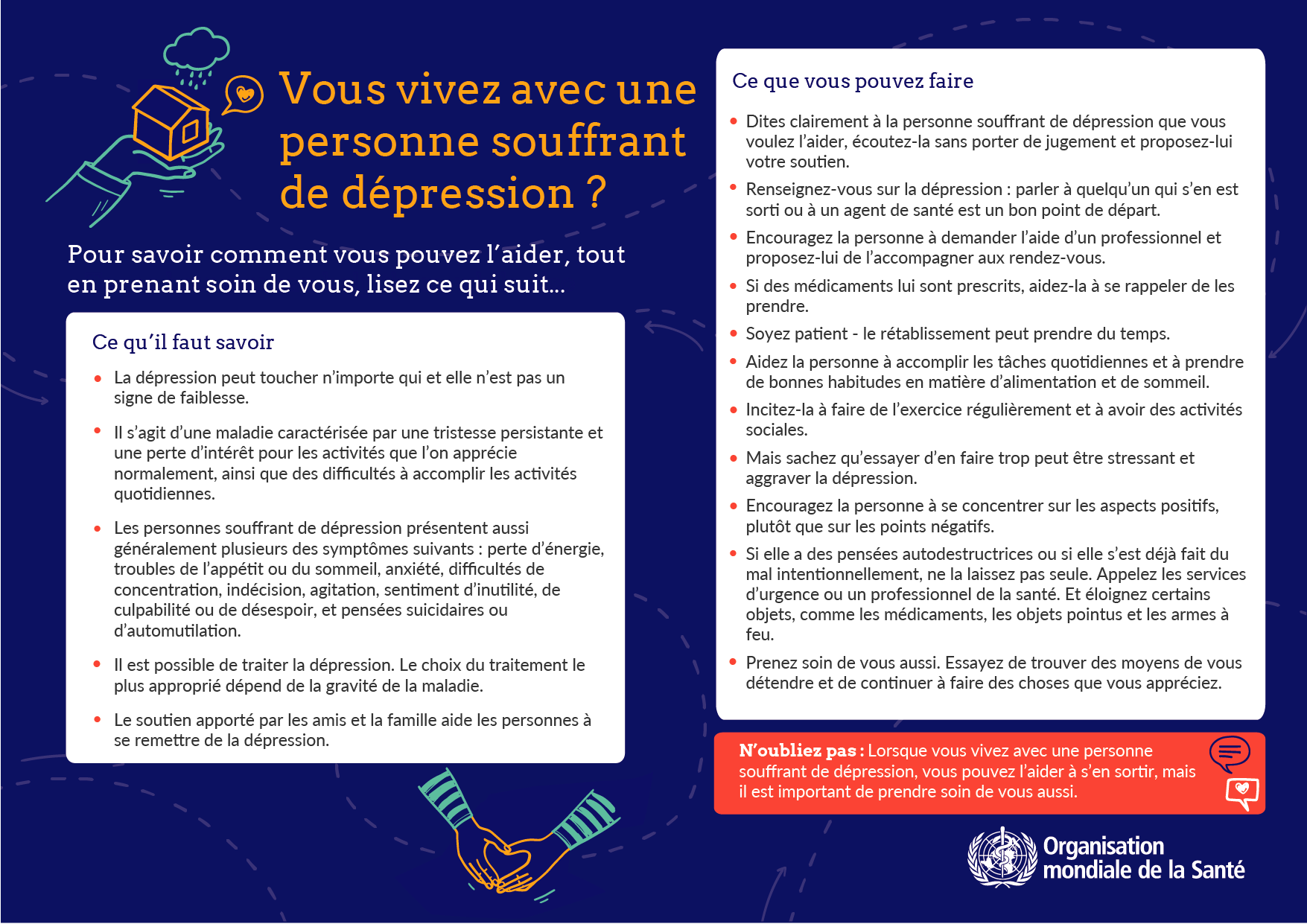 Snapshot of flyer on Living with someone with depression?