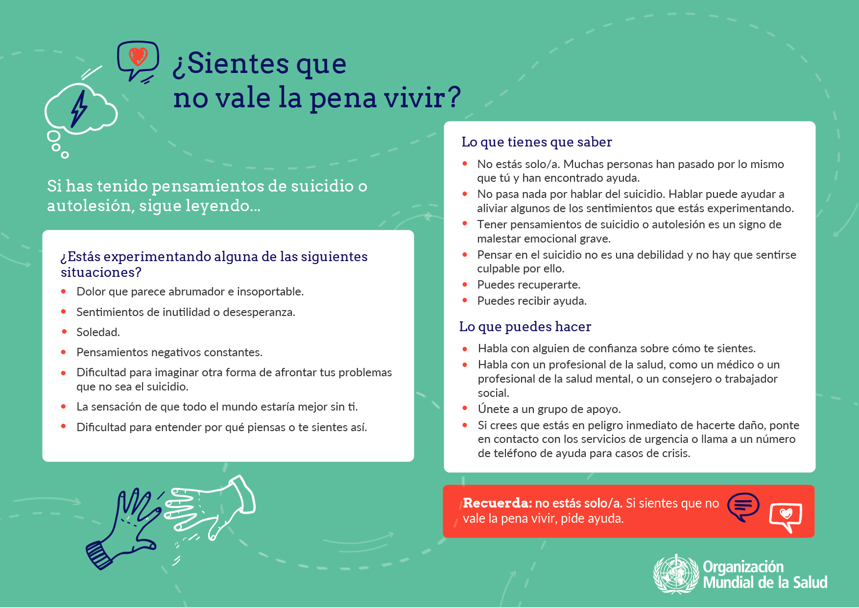 Snapshot of flyer on Do you feel like life is not worth living?