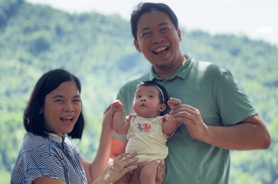 Parents with their baby