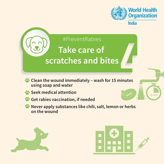 take care of scratches and bites