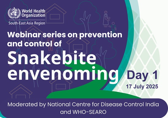 Cover image if the video recording of a webinar on snakebites