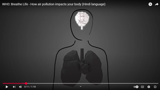 Cover screen of a video on Air Pollution Hindi Language