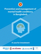 Cover page image of a Bangladesh Publication Titled "Prevention and management of mental health conditions in Bangladesh"