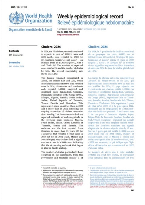 Global situation report for cholera, 2024