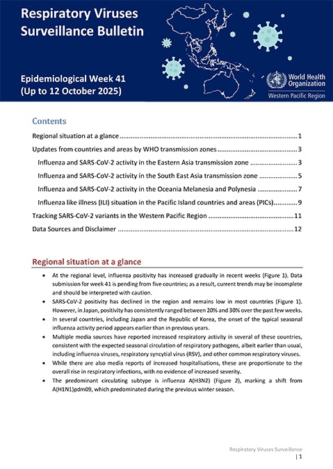 Respiratory Viruses Surveillance Bulletin: Epidemiological Week 41