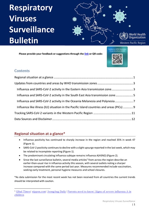 Respiratory Viruses Surveillance Bulletin: Epidemiological Week 47