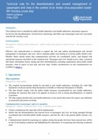 Technical note disembarkation and onward management of passengers