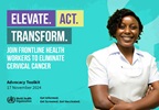 Cover of advocacy toolkit for elimination of cervical cancer