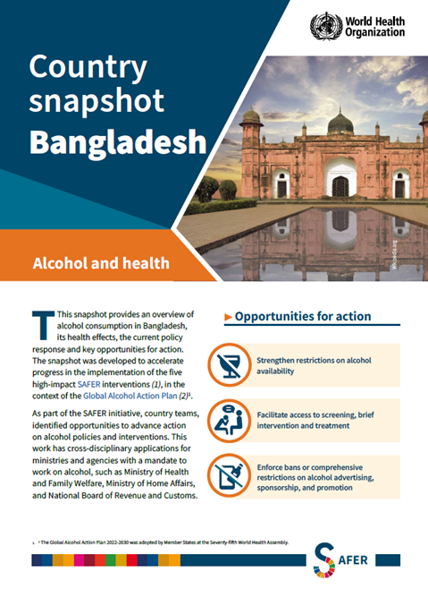 Country snapshot on alcohol and health: Bangladesh