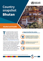 Alcohol and health SAFER country snapshot Bhutan-thumbnail