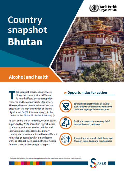 Country snapshot on alcohol and health: Bhutan