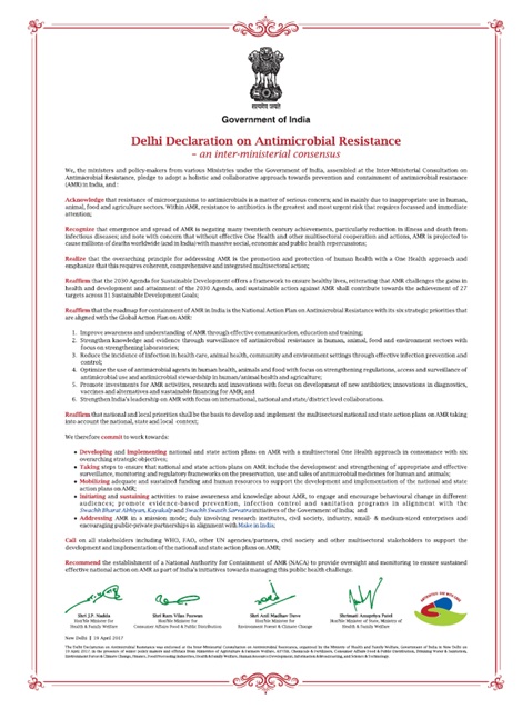 Delhi Declaration on Antimicrobial Resistance