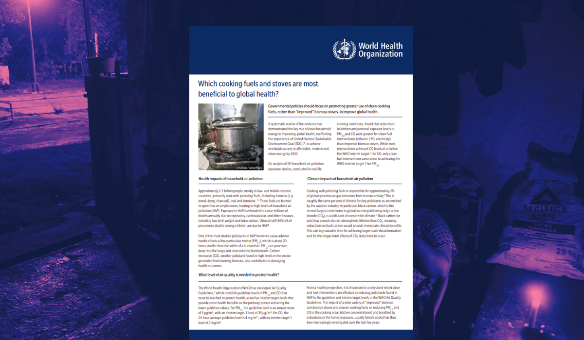 Cover page of Policy Brief - Clean Household Energy Solutions Toolkit
