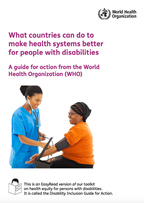 Cover of the EasyRead version of the Disability inclusion guide for action