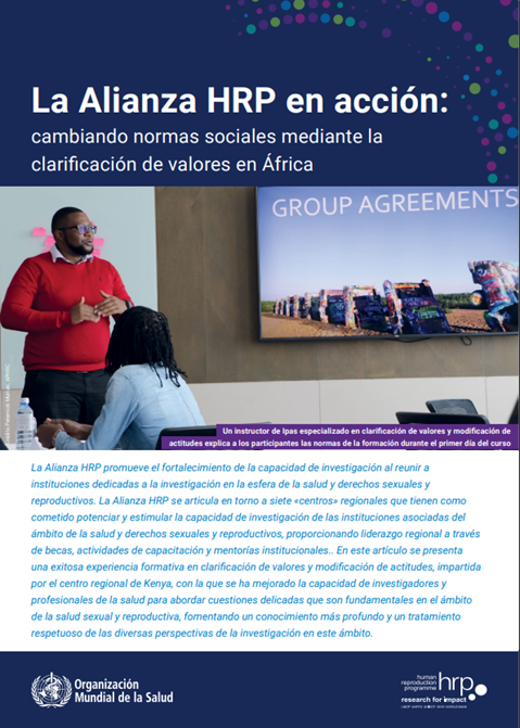 La Alianza HRP en acción: cambiando normas sociales mediante la clarificación de valores en África