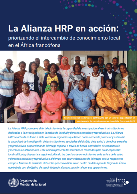 La Alianza HRP en acción: priorizando el intercambio de conocimiento local en el África francófona