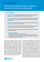Information sheet. Flavour accessories in tobacco products enhance attractiveness and appeal