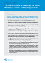 Information Sheet. The role of flavours in increasing the appeal of tobacco, nicotine and related products