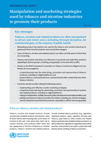 Information sheet. Manipulation and marketing strategies used by tobacco and nicotine industries to promote their products