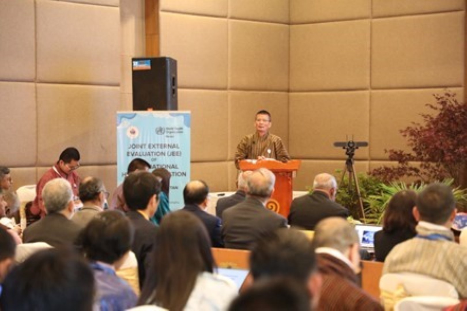 Honorable Health Secretary Dasho Mr Pemba Wangchuk, Health Secretary of Bhutan presenting his opening address
