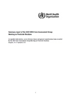 JMPR summary report of the 2025 WHO Core Assessment cover