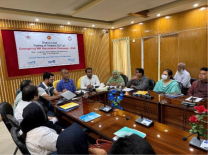 Measles Outbreak in Bangladesh2 District level TOT