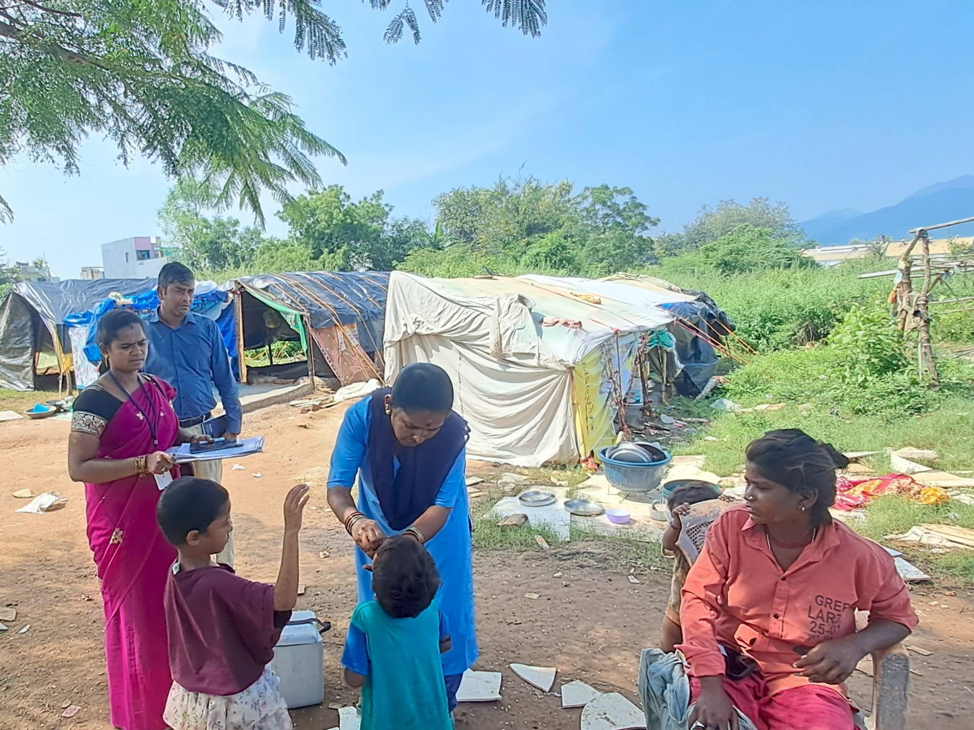 Protecting Nomadic Communities Through Vaccination WHO team supports immunization monitoring at Ramnagar nomadic site in Gajapati, ensuring every child receives lifesaving vaccines during SIA 2025.