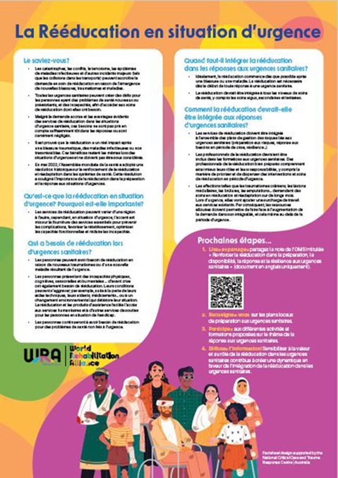 La Rééducation en situation d’urgence