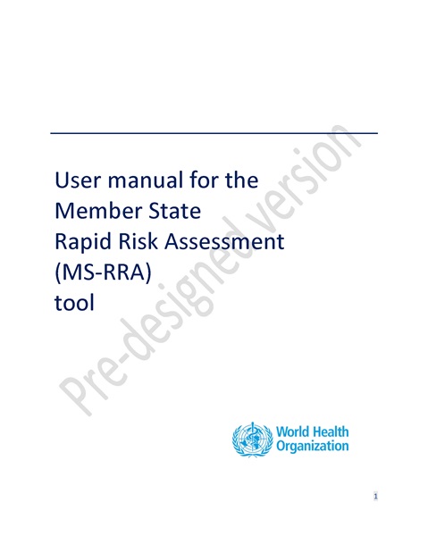 User manual for the Member State Rapid Risk Assessment (MS-RRA) tool