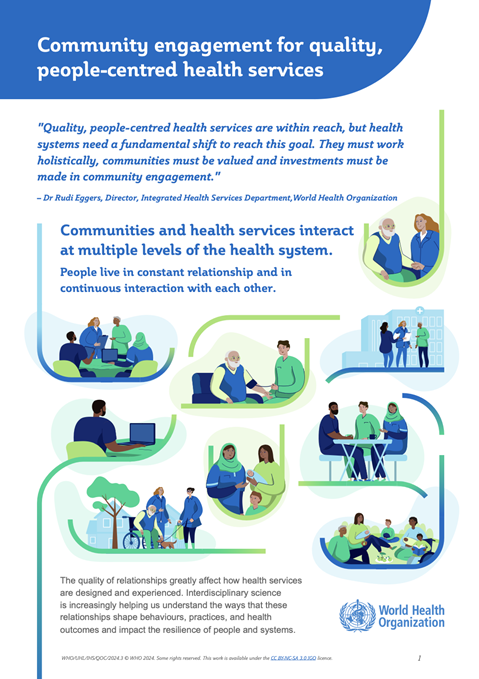 Community engagement for quality, people-centred health services